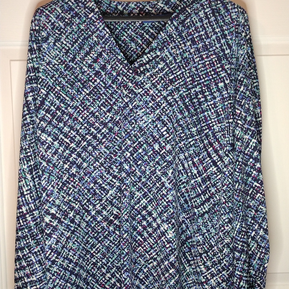 NWT Apt 9 MultiPrint Blouse Top Shirt Black Size 1X - Picture 5 of 10